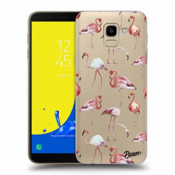 Picasee átlátszó szilikon tok az alábbi mobiltelefonokra Samsung Galaxy J6 J600F - Flamingos