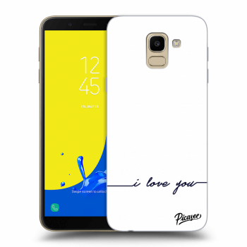 Picasee átlátszó szilikon tok az alábbi mobiltelefonokra Samsung Galaxy J6 J600F - I love you