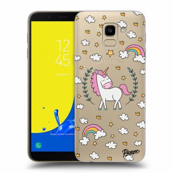 Picasee átlátszó szilikon tok az alábbi mobiltelefonokra Samsung Galaxy J6 J600F - Unicorn star heaven