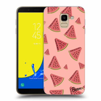 Picasee átlátszó szilikon tok az alábbi mobiltelefonokra Samsung Galaxy J6 J600F - Watermelon