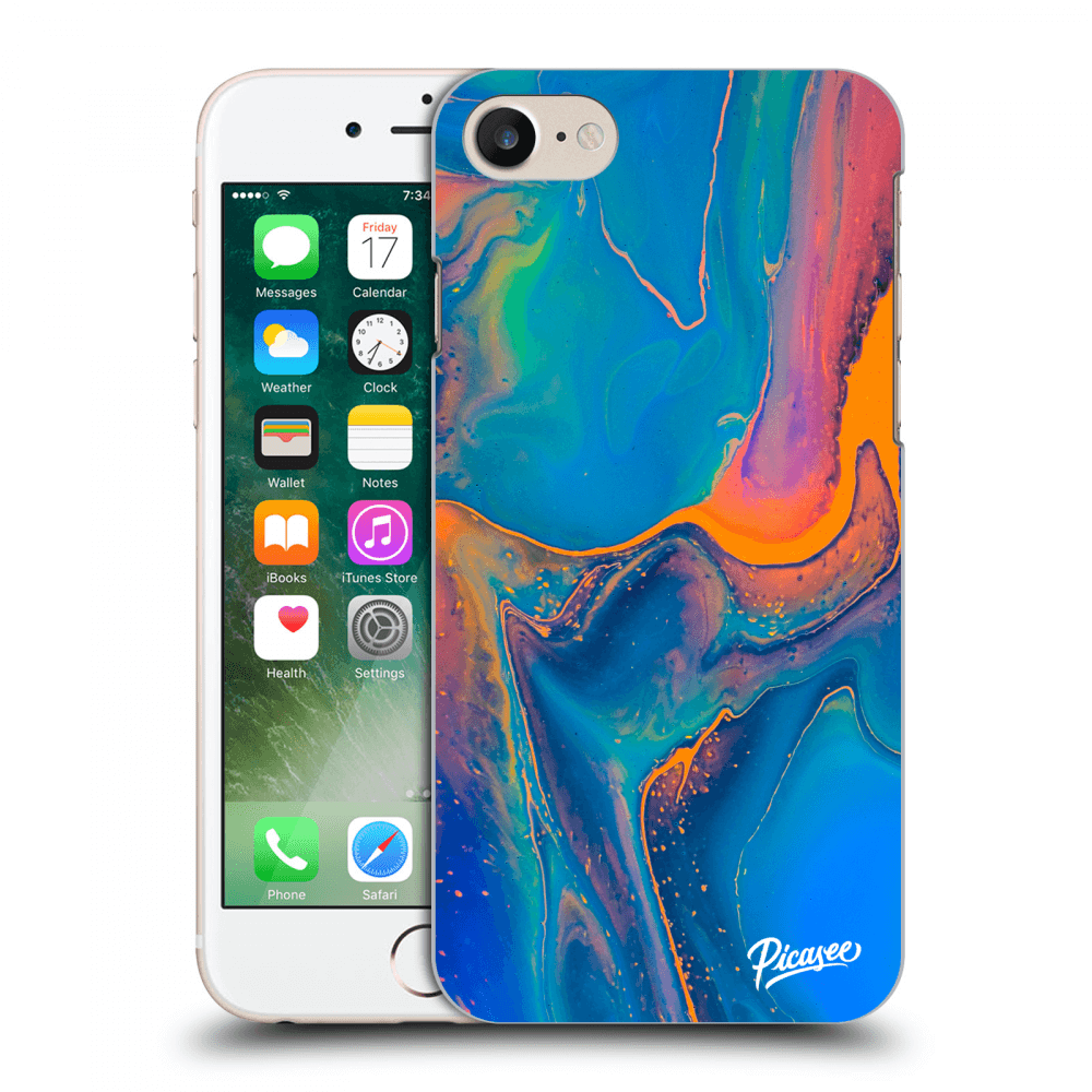 Picasee átlátszó szilikon tok az alábbi mobiltelefonokra Apple iPhone 8 - Rainbow