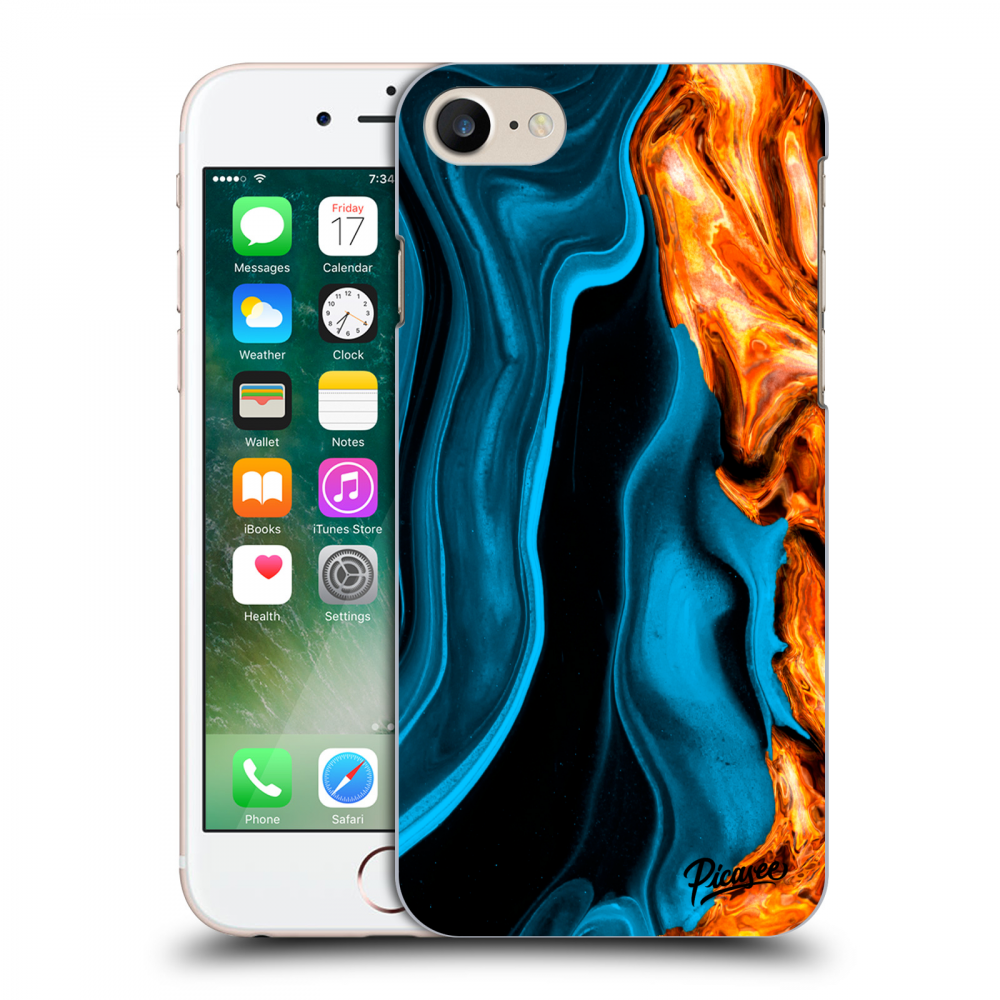 Picasee átlátszó szilikon tok az alábbi mobiltelefonokra Apple iPhone 8 - Gold blue