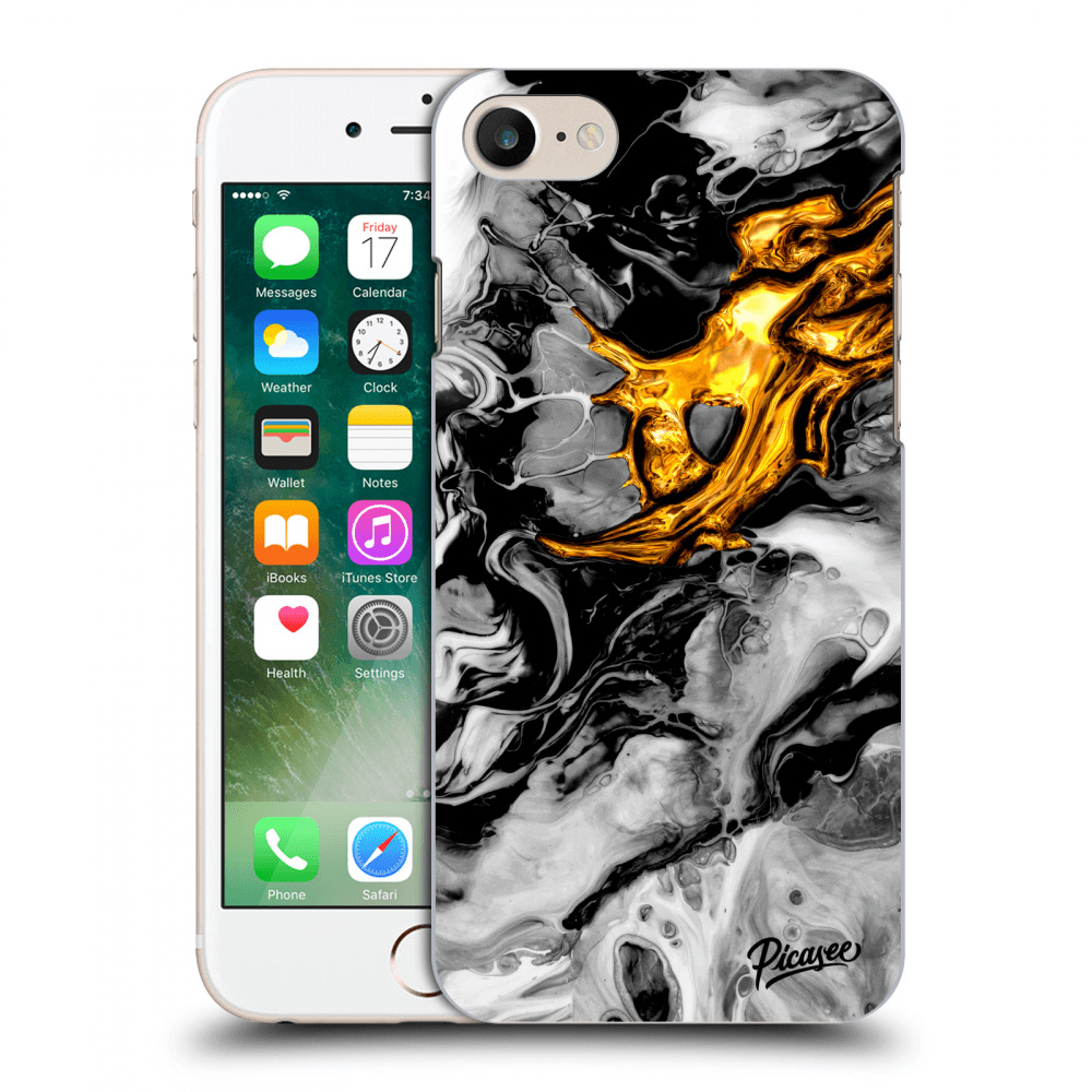 Picasee ULTIMATE CASE Apple iPhone 8 - készülékre - Black Gold 2