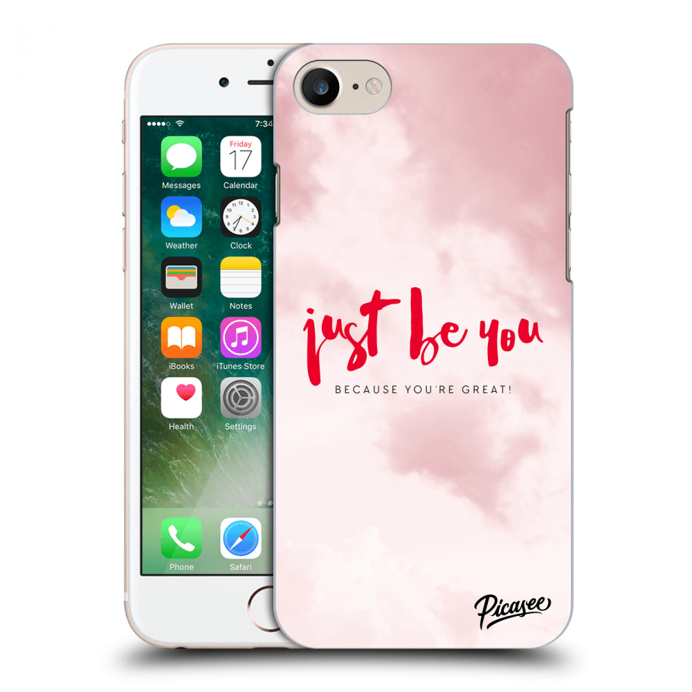 Picasee átlátszó szilikon tok az alábbi mobiltelefonokra Apple iPhone 8 - Just be you