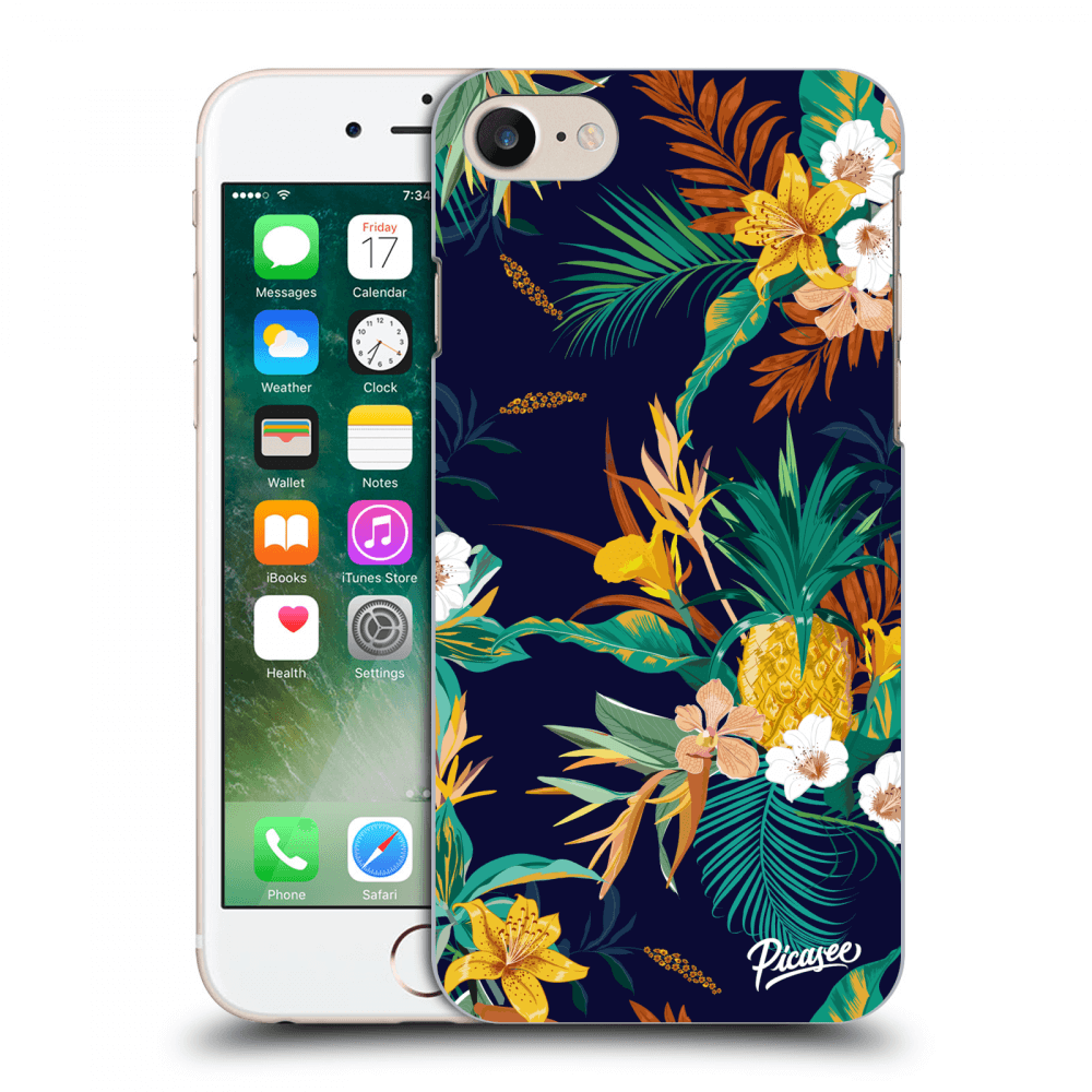 Picasee átlátszó szilikon tok az alábbi mobiltelefonokra Apple iPhone 8 - Pineapple Color