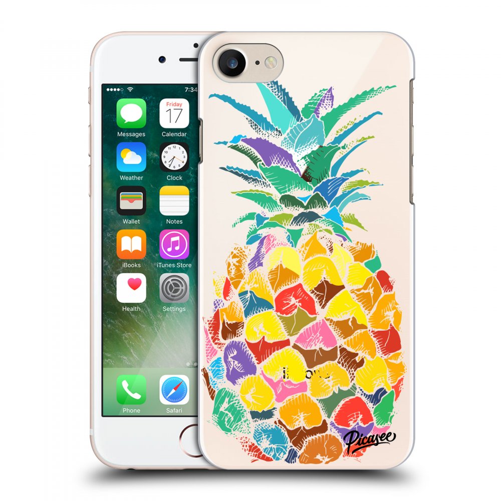 Picasee átlátszó szilikon tok az alábbi mobiltelefonokra Apple iPhone 8 - Pineapple