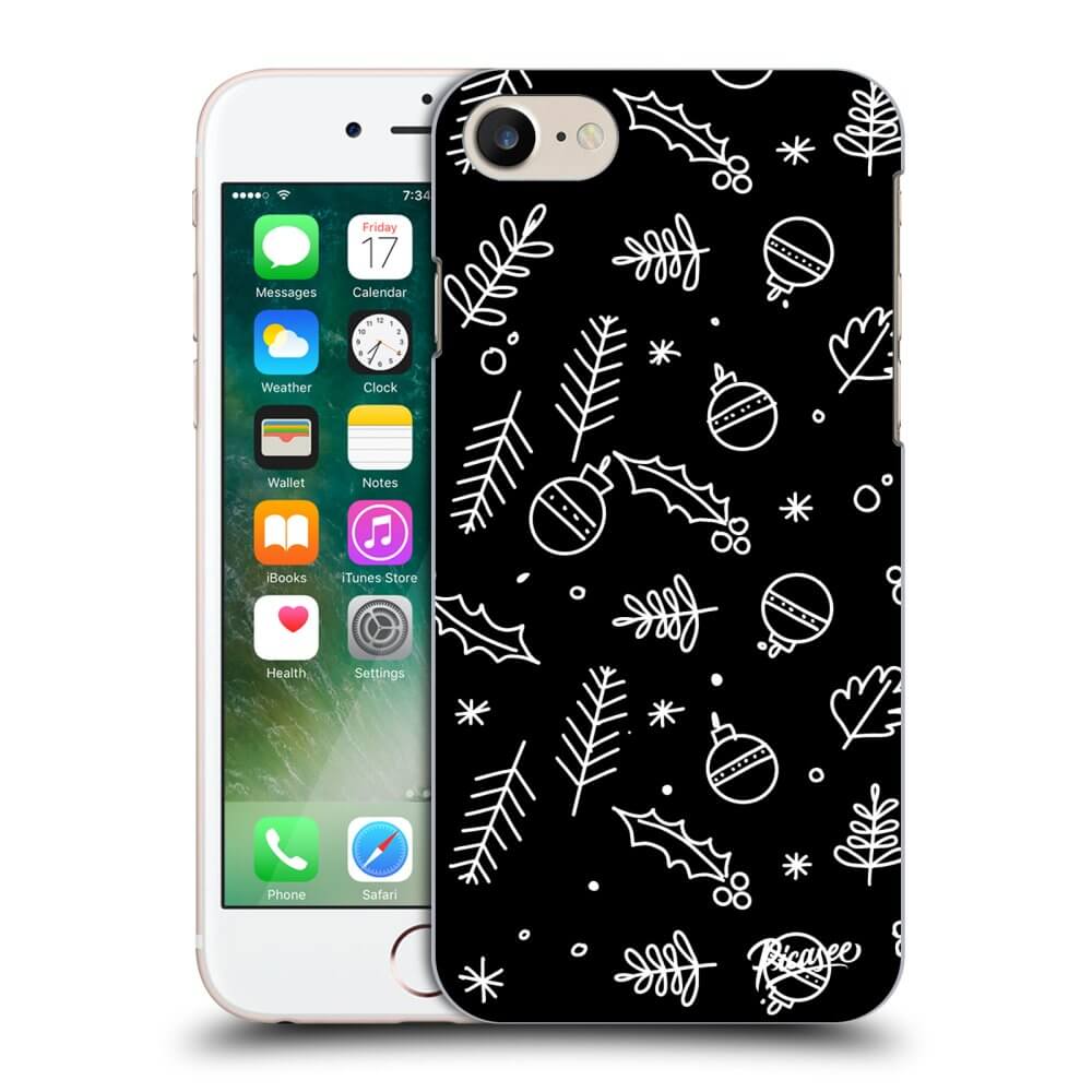 Picasee fekete szilikon tok az alábbi mobiltelefonokra Apple iPhone 8 - Mistletoe