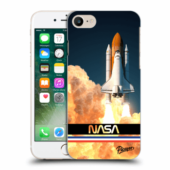 Picasee fekete szilikon tok az alábbi mobiltelefonokra Apple iPhone 8 - Space Shuttle