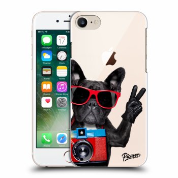 Picasee átlátszó szilikon tok az alábbi mobiltelefonokra Apple iPhone 8 - French Bulldog