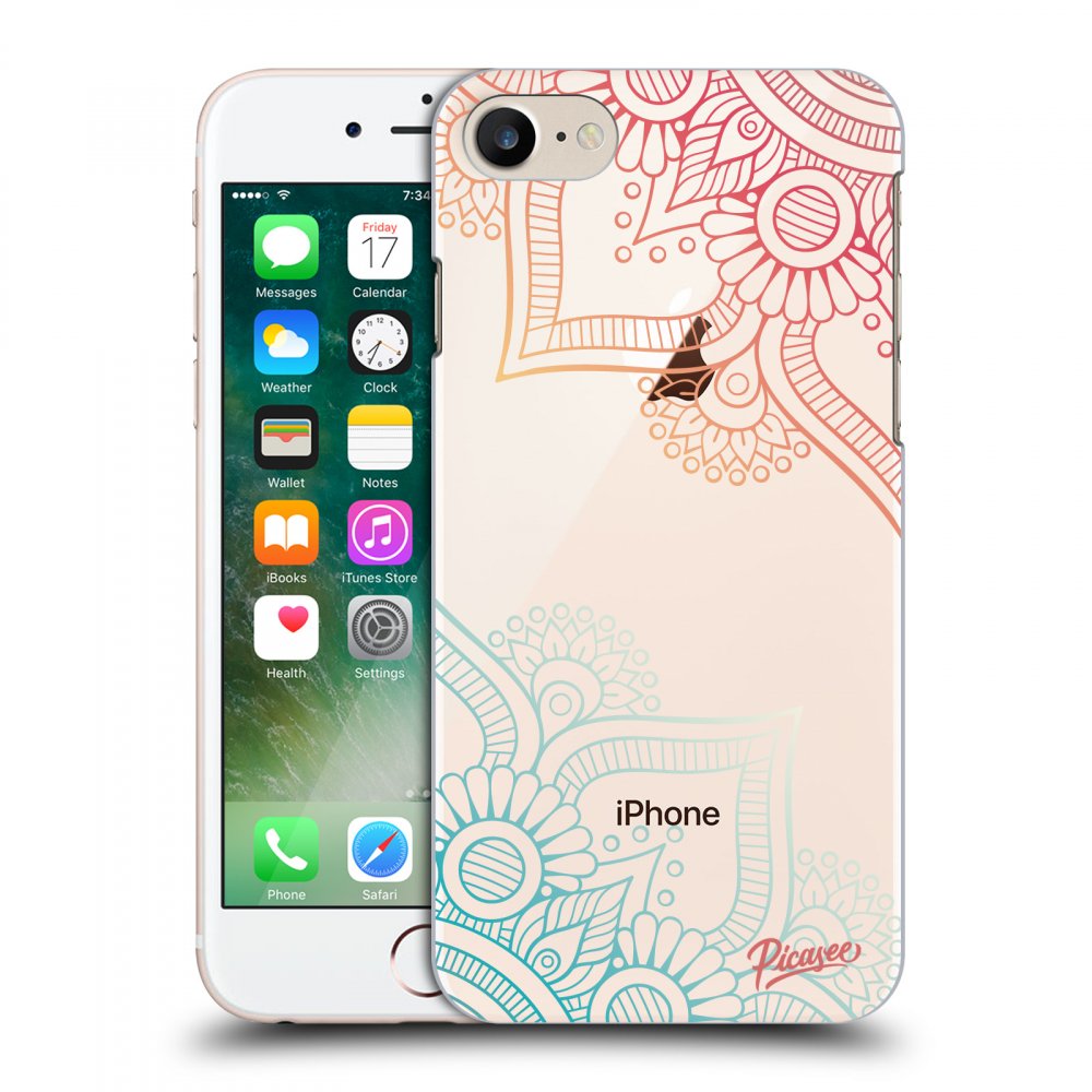 Picasee műanyag átlátszó tok az alábbi mobiltelefonokra Apple iPhone 8 - Flowers pattern