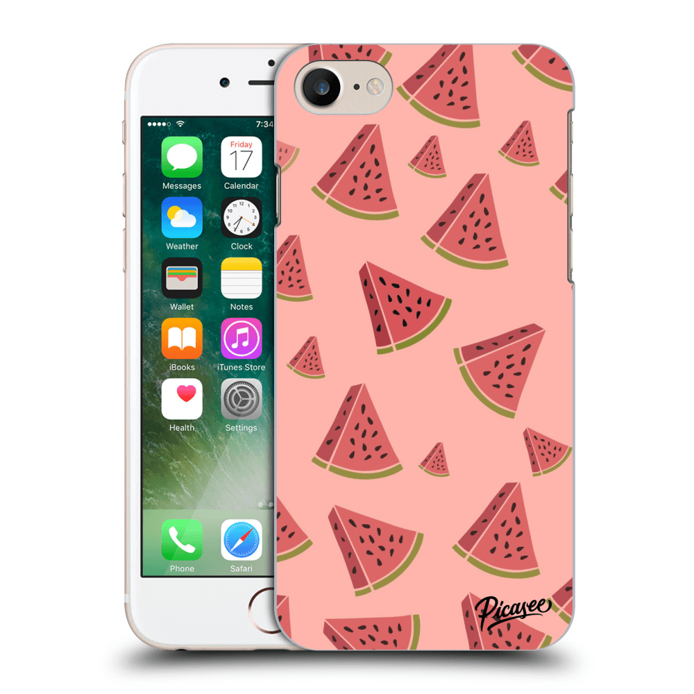 Picasee tejszínű szilikon tok az alábbi mobiltelefonokra Apple iPhone 8 - Watermelon