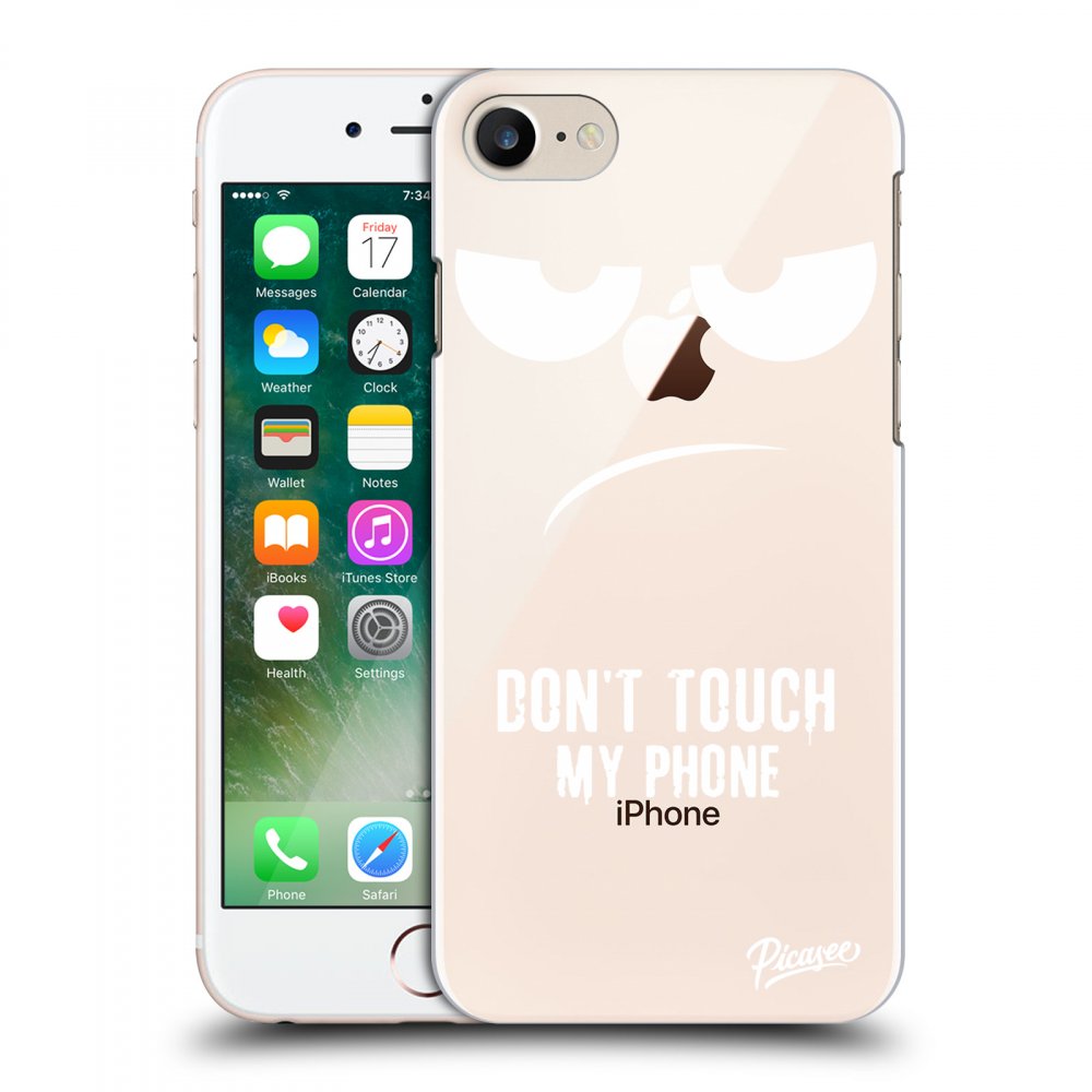 Picasee átlátszó szilikon tok az alábbi mobiltelefonokra Apple iPhone 8 - Don't Touch My Phone