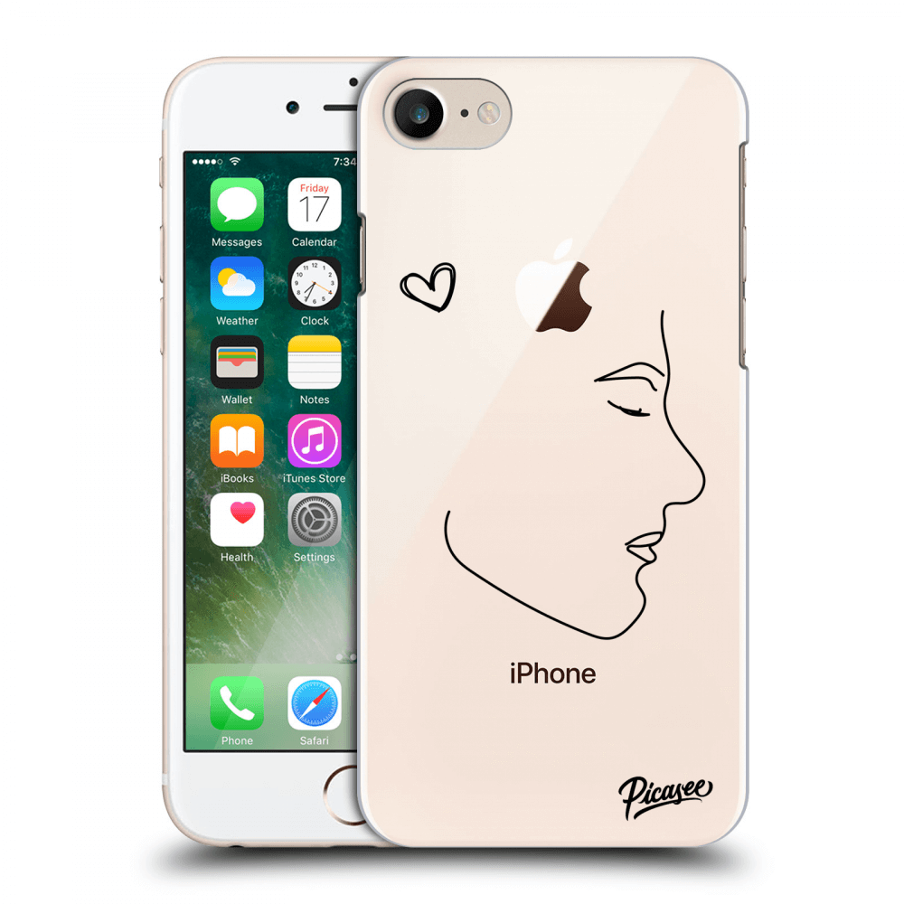 Picasee átlátszó szilikon tok az alábbi mobiltelefonokra Apple iPhone 8 - Couple boy