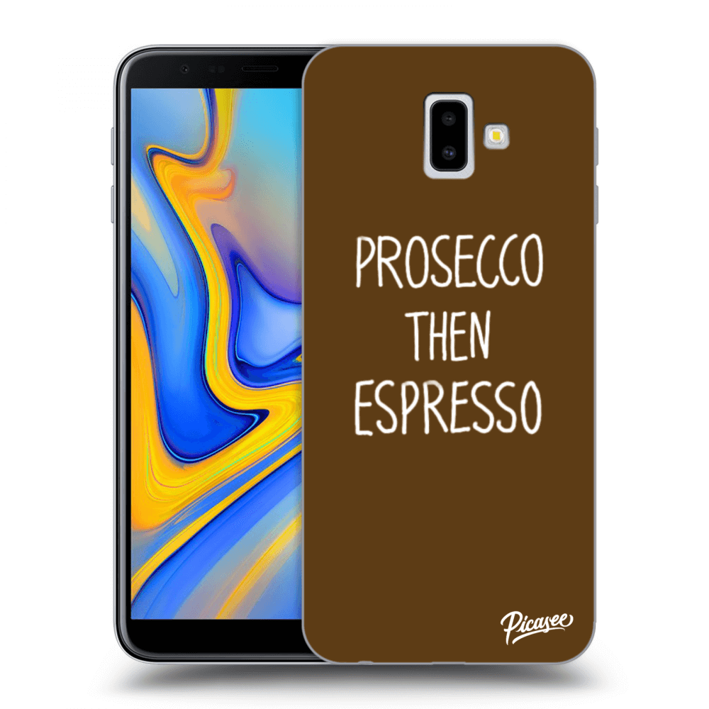 Picasee átlátszó szilikon tok az alábbi mobiltelefonokra Samsung Galaxy J6+ J610F - Prosecco then espresso