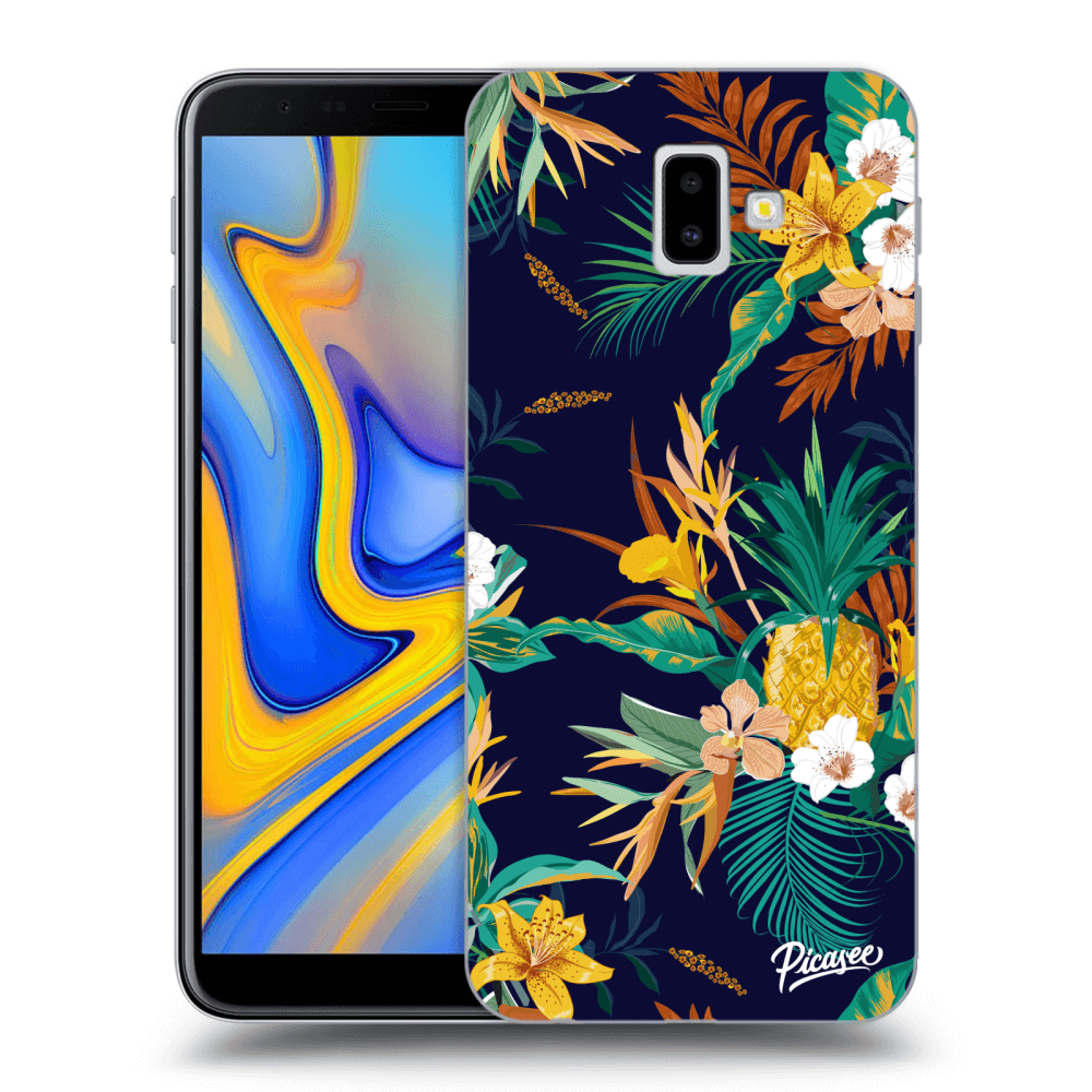 Picasee átlátszó szilikon tok az alábbi mobiltelefonokra Samsung Galaxy J6+ J610F - Pineapple Color