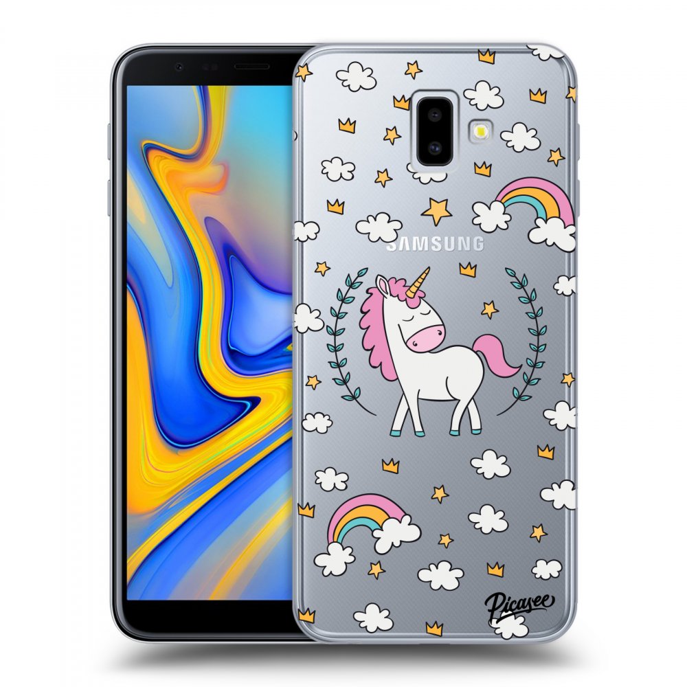 Picasee átlátszó szilikon tok az alábbi mobiltelefonokra Samsung Galaxy J6+ J610F - Unicorn star heaven