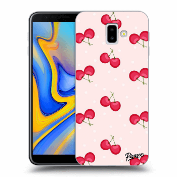 Picasee átlátszó szilikon tok az alábbi mobiltelefonokra Samsung Galaxy J6+ J610F - Cherries