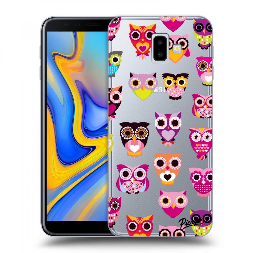 Picasee átlátszó szilikon tok az alábbi mobiltelefonokra Samsung Galaxy J6+ J610F - Owls