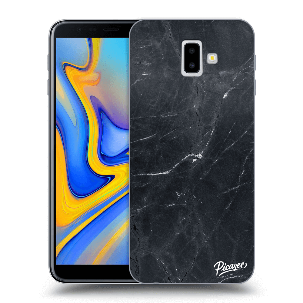 Picasee átlátszó szilikon tok az alábbi mobiltelefonokra Samsung Galaxy J6+ J610F - Black marble