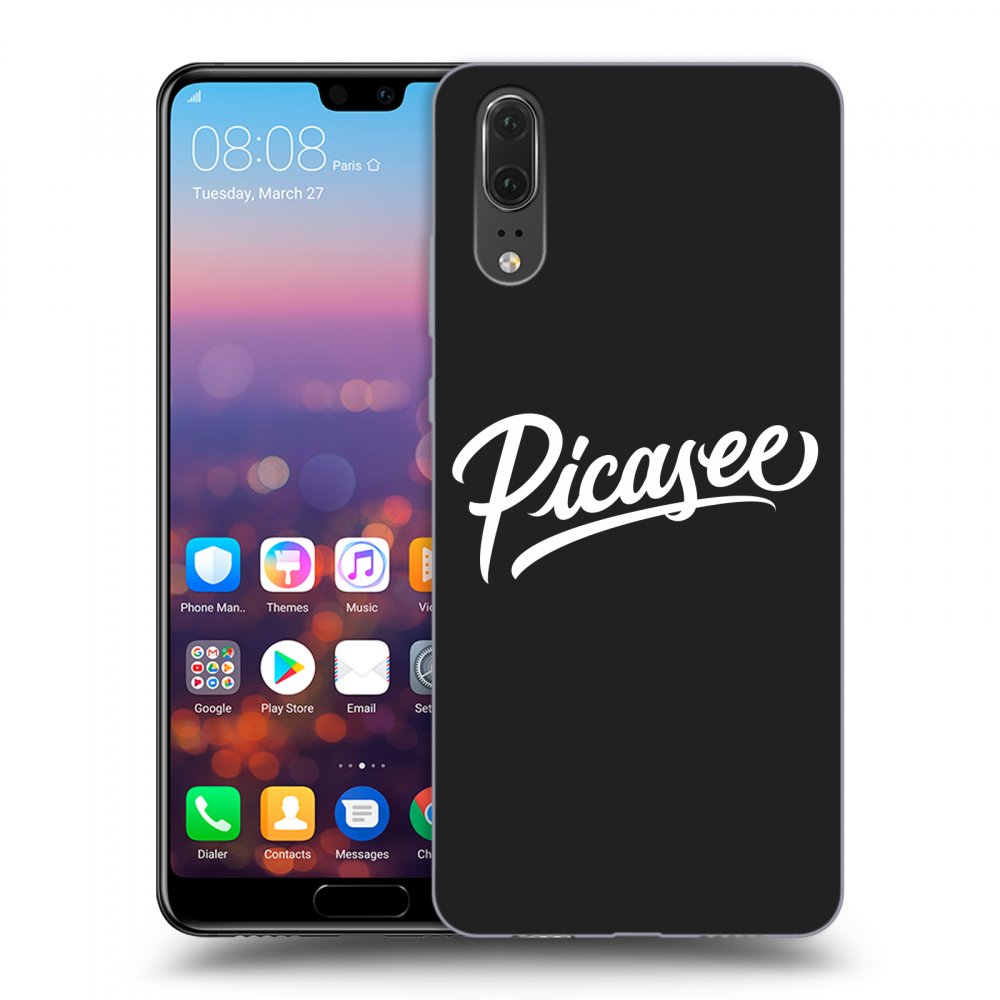 Picasee fekete szilikon tok az alábbi mobiltelefonokra Huawei P20 - Picasee - White