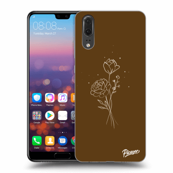 Tok az alábbi mobiltelefonokra Huawei P20 - Brown flowers