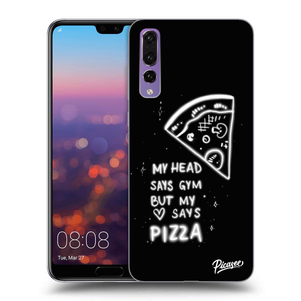 Picasee fekete szilikon tok az alábbi mobiltelefonokra Huawei P20 Pro - Pizza