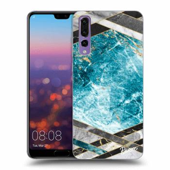 Szilikon tok erre a típusra Huawei P20 Pro - Blue geometry