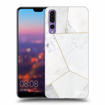 Picasee fekete szilikon tok az alábbi mobiltelefonokra Huawei P20 Pro - White tile