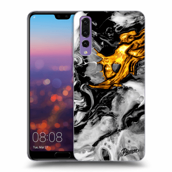 Szilikon tok erre a típusra Huawei P20 Pro - Black Gold 2