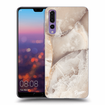 Szilikon tok erre a típusra Huawei P20 Pro - Cream marble