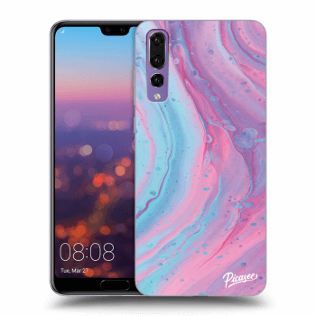 Szilikon tok erre a típusra Huawei P20 Pro - Pink liquid