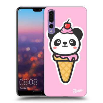 Picasee fekete szilikon tok az alábbi mobiltelefonokra Huawei P20 Pro - Ice Cream Panda