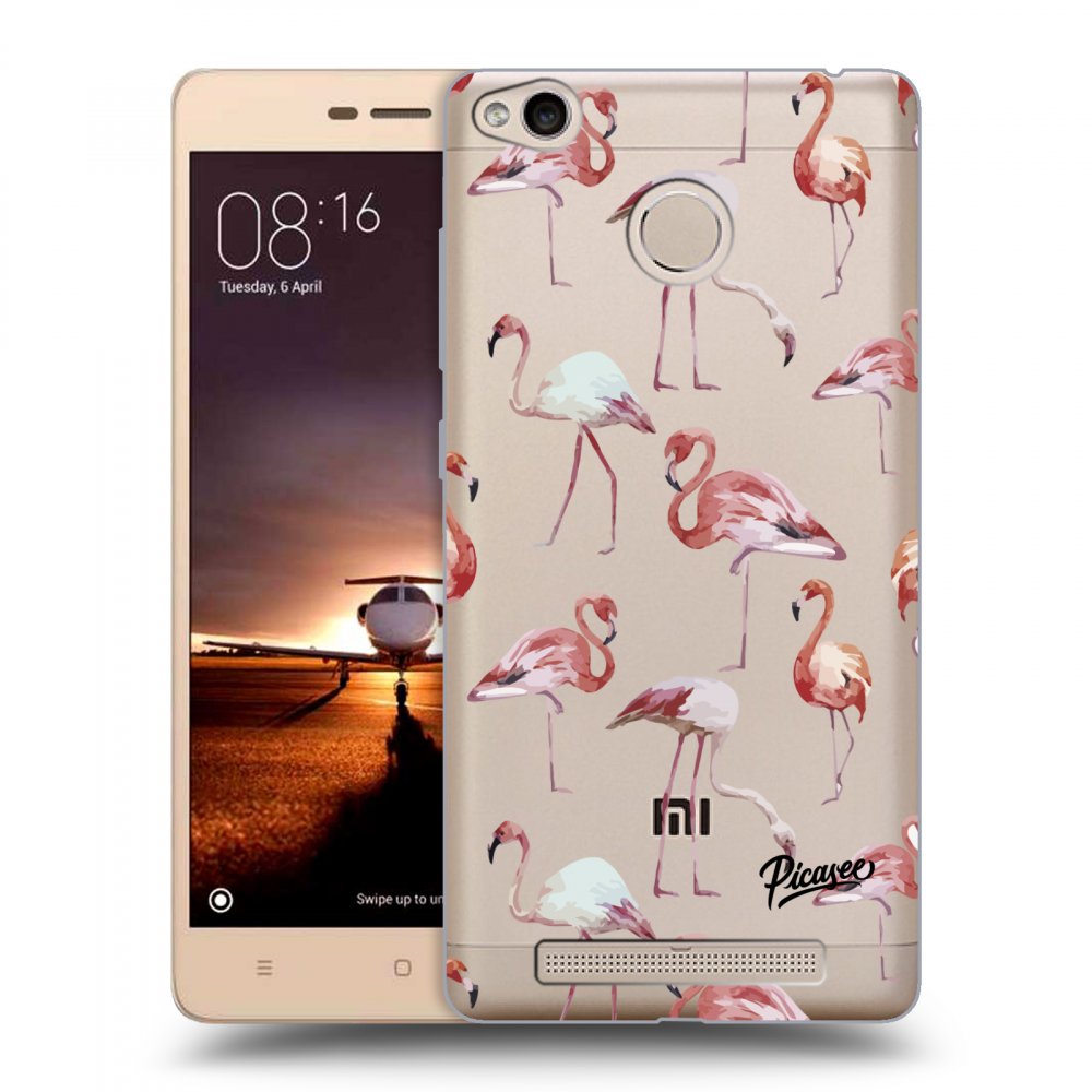 Picasee átlátszó szilikon tok az alábbi mobiltelefonokra Xiaomi Redmi 3s, 3 Pro - Flamingos