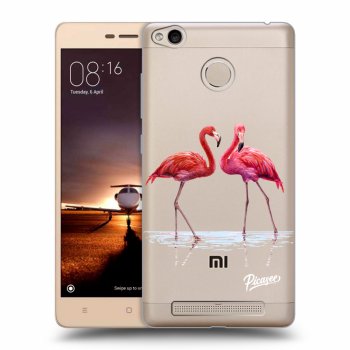 Picasee átlátszó szilikon tok az alábbi mobiltelefonokra Xiaomi Redmi 3s, 3 Pro - Flamingos couple