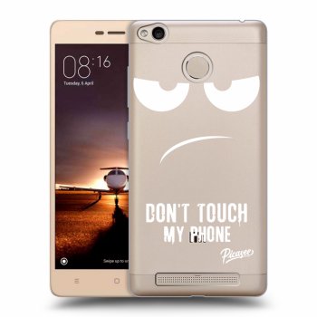Picasee átlátszó szilikon tok az alábbi mobiltelefonokra Xiaomi Redmi 3s, 3 Pro - Don't Touch My Phone