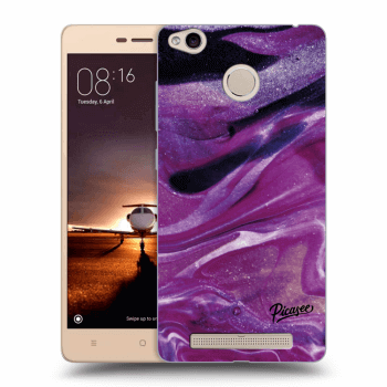Picasee átlátszó szilikon tok az alábbi mobiltelefonokra Xiaomi Redmi 3s, 3 Pro - Purple glitter