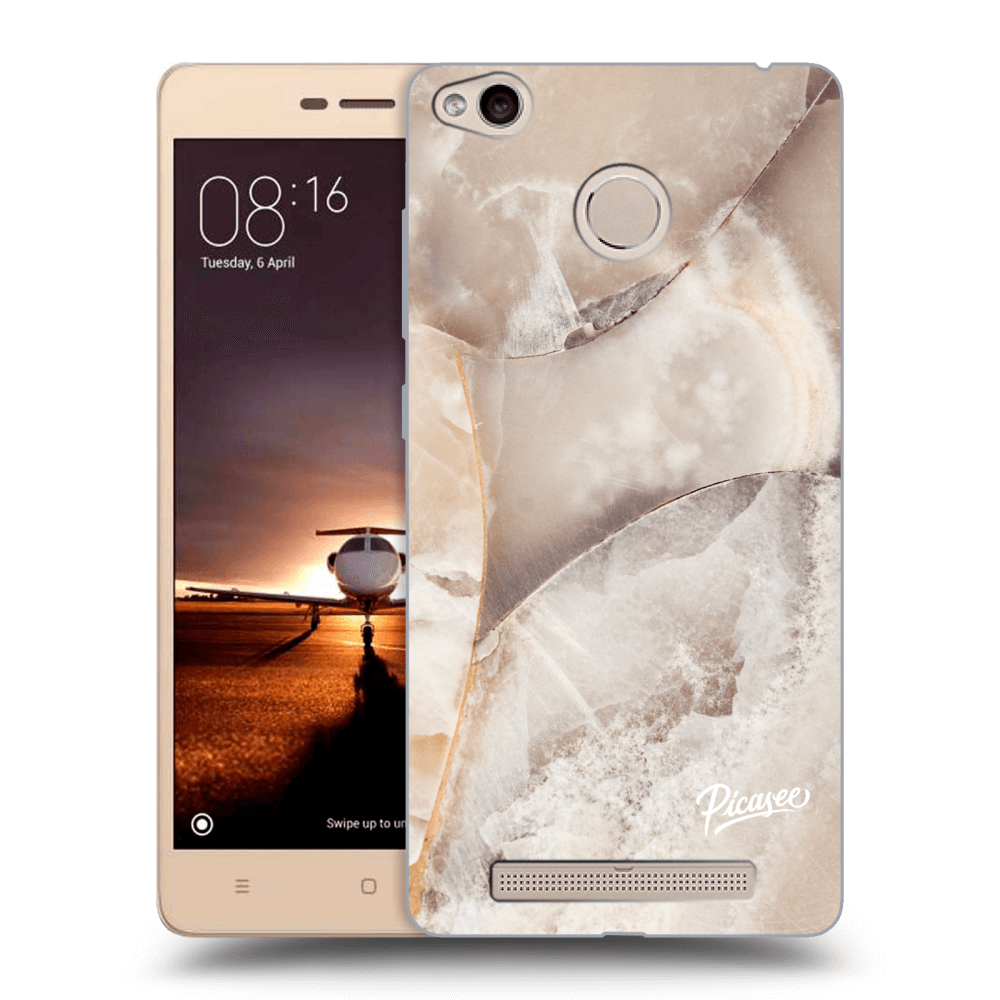 Picasee átlátszó szilikon tok az alábbi mobiltelefonokra Xiaomi Redmi 3s, 3 Pro - Cream marble