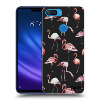 Picasee fekete szilikon tok az alábbi mobiltelefonokra Xiaomi Mi 8 Lite - Flamingos