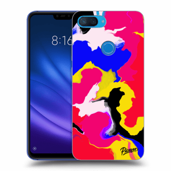 Picasee fekete szilikon tok az alábbi mobiltelefonokra Xiaomi Mi 8 Lite - Watercolor