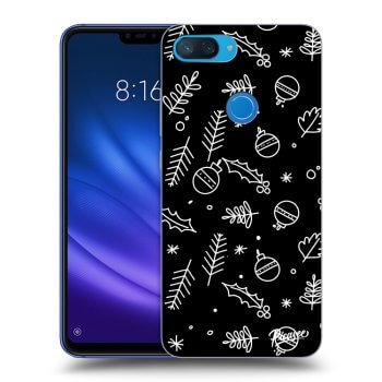 Picasee fekete szilikon tok az alábbi mobiltelefonokra Xiaomi Mi 8 Lite - Mistletoe