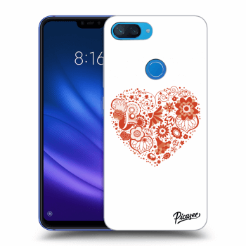 Picasee fekete szilikon tok az alábbi mobiltelefonokra Xiaomi Mi 8 Lite - Big heart