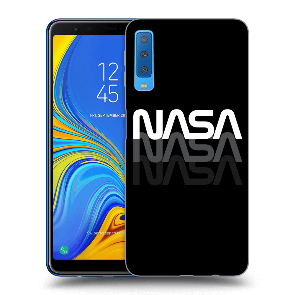 Picasee fekete szilikon tok az alábbi mobiltelefonokra Samsung Galaxy A7 2018 A750F - NASA Triple