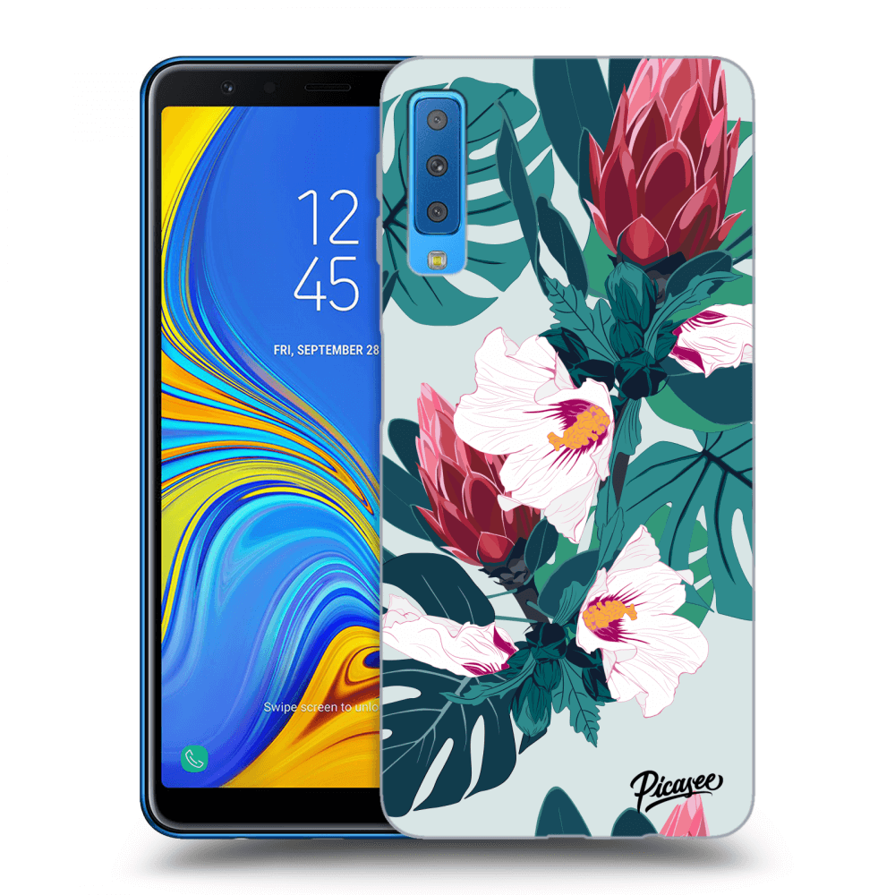 Picasee átlátszó szilikon tok az alábbi mobiltelefonokra Samsung Galaxy A7 2018 A750F - Rhododendron