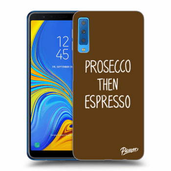 Picasee fekete szilikon tok az alábbi mobiltelefonokra Samsung Galaxy A7 2018 A750F - Prosecco then espresso