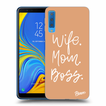 Picasee átlátszó szilikon tok az alábbi mobiltelefonokra Samsung Galaxy A7 2018 A750F - Boss Mama