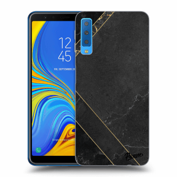 Tok az alábbi mobiltelefonokra Samsung Galaxy A7 2018 A750F - Black tile