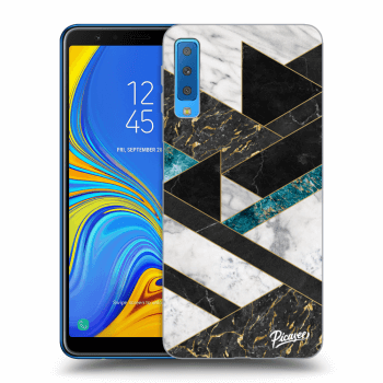 Picasee fekete szilikon tok az alábbi mobiltelefonokra Samsung Galaxy A7 2018 A750F - Dark geometry