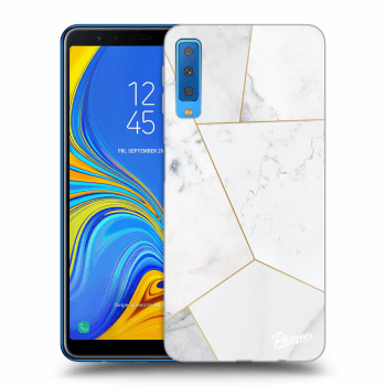 Tok az alábbi mobiltelefonokra Samsung Galaxy A7 2018 A750F - White tile