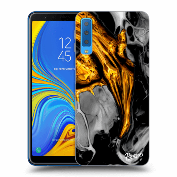 Tok az alábbi mobiltelefonokra Samsung Galaxy A7 2018 A750F - Black Gold