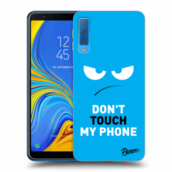 Picasee átlátszó szilikon tok az alábbi mobiltelefonokra Samsung Galaxy A7 2018 A750F - Angry Eyes - Blue